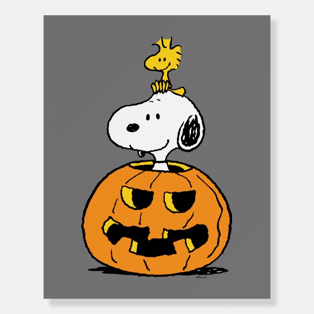 Snoopy & Woodstock Pumpkin Foam Board (Front)