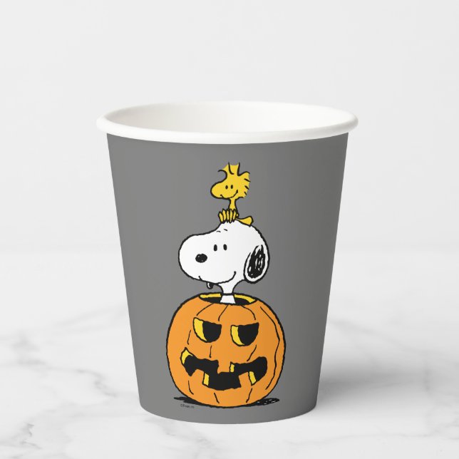 Snoopy & Woodstock Pumpkin Paper Cups (Front)