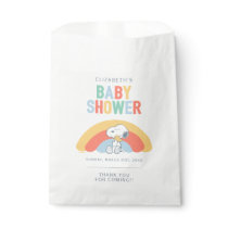 Snoopy & Woodstock Rainbow Baby Shower Favor Bag