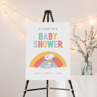 Snoopy & Woodstock Rainbow Baby Shower Foam Board