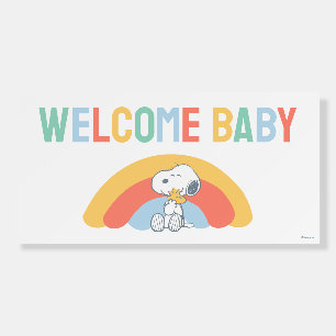 Snoopy & Woodstock Rainbow Baby Shower Foam Board