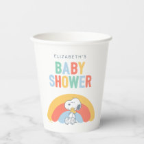 Snoopy & Woodstock Rainbow Baby Shower Paper Cups