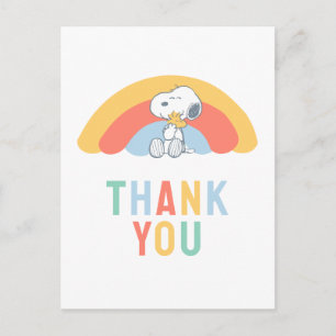 Snoopy & Woodstock Rainbow Baby Shower Postcard