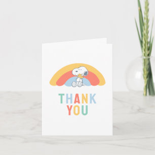 Snoopy & Woodstock Rainbow Baby Shower Thank You C