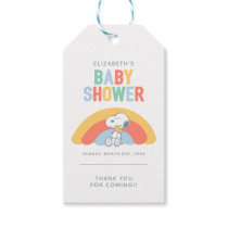 Snoopy & Woodstock Rainbow Baby Shower Thank You G Gift Tags
