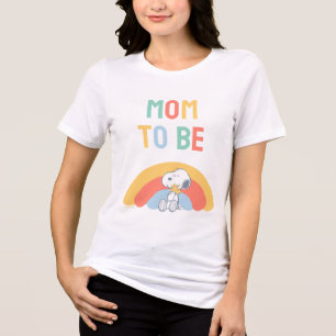 Snoopy & Woodstock Rainbow Baby Shower Tri-Blend S Shirt