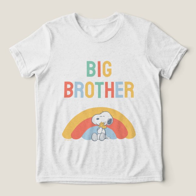 Snoopy & Woodstock Rainbow Baby Shower Tri-Blend S Tri-Blend Shirt (Design Front)
