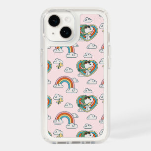 Snoopy & Woodstock Rainbow Heart Pattern Speck iPhone 14 Case