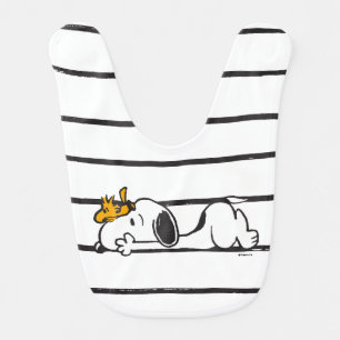 Snoopy & Woodstock   Smile Giggle Laugh Baby Bib