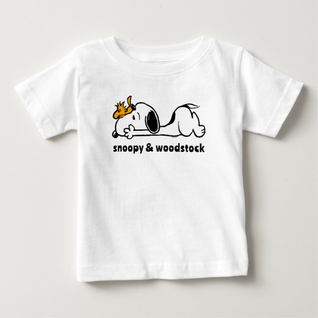 Snoopy & Woodstock | Smile Giggle Laugh Baby T-Shirt (Front)