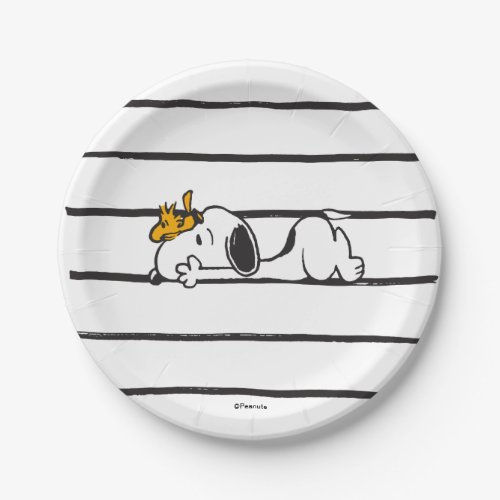Snoopy  Woodstock  Smile Giggle Laugh Paper Plates