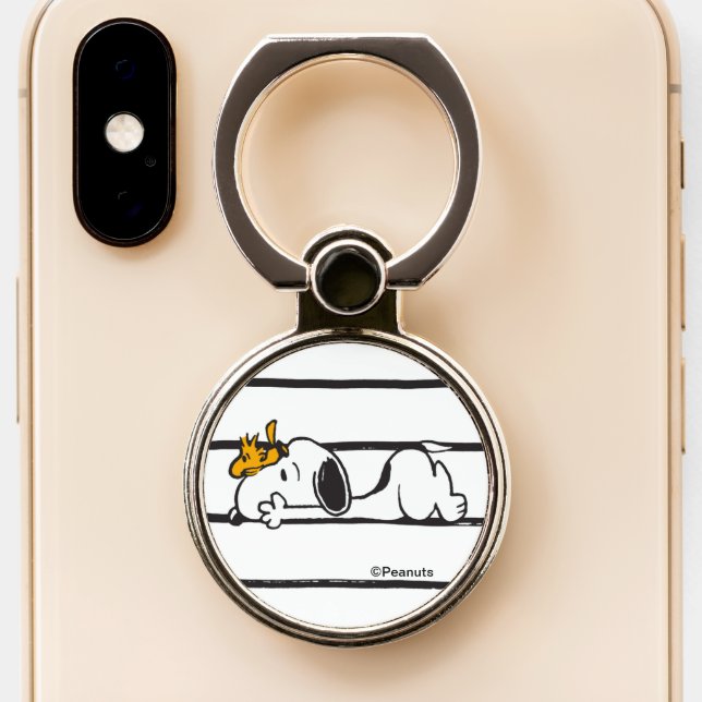 Snoopy & Woodstock | Smile Giggle Laugh Phone Ring Stand (Close Up)