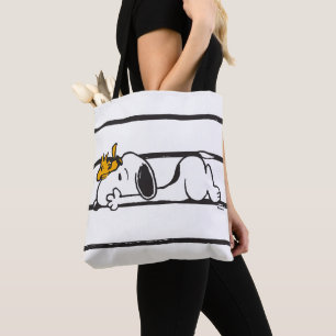 Snoopy & Woodstock Smile Giggle Laugh Tote Bag