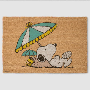 Snoopy & Woodstock Sunny Shoreline Fiber Doormat