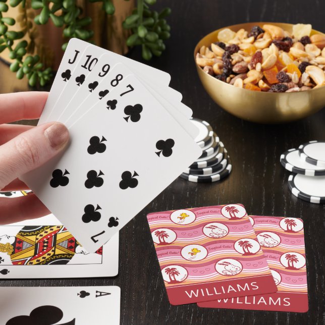 Snoopy & Woodstock Tropical Cutie Playing Cards (In Situ)