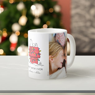 Snoopy's Christmas Doghouse Best Mom - Photo Coffee Mug