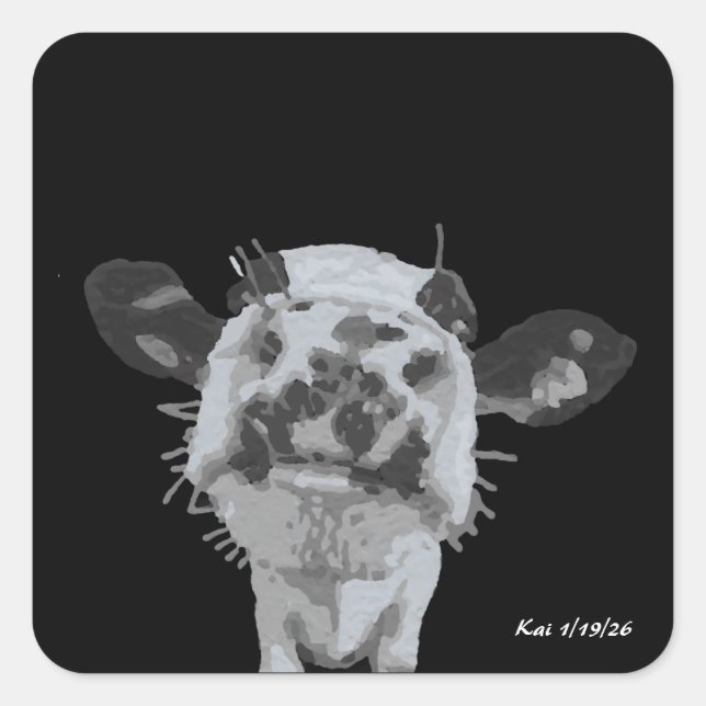 Snoot Boop, Animal Square Sticker (Front)