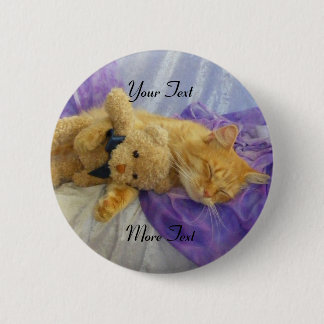 Snoozing Kitty Button
