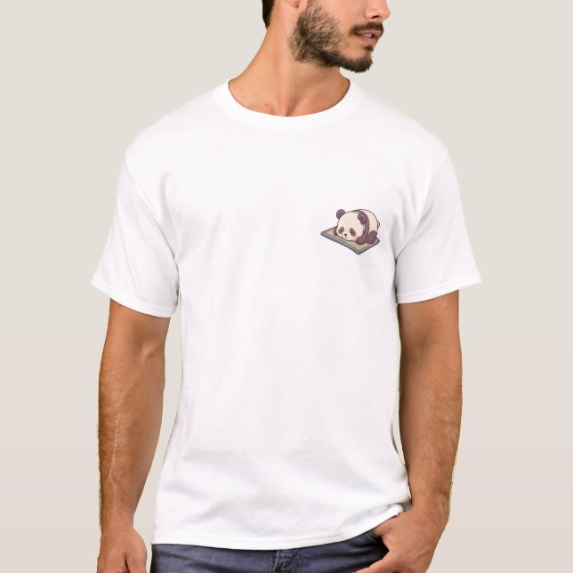 Snoozing Panda on Tatami Mat T-Shirt (Front)