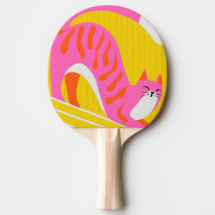 Snoozing Whiskers Ping Pong Paddle