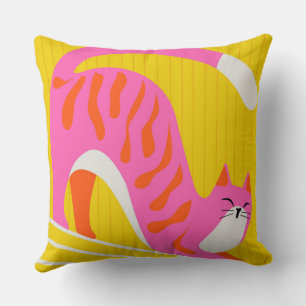 Snoozing Whiskers Throw Pillow