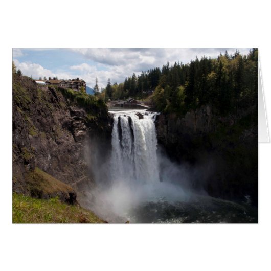 Snoqualmie Fall in Washington State Cards (Front Horizontal)