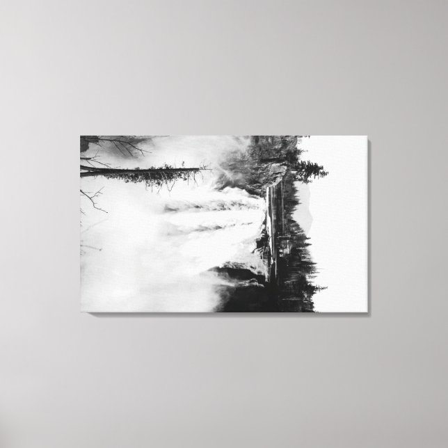 Snoqualmie Falls and Lodge, Washington Photograp Canvas Print (Front)