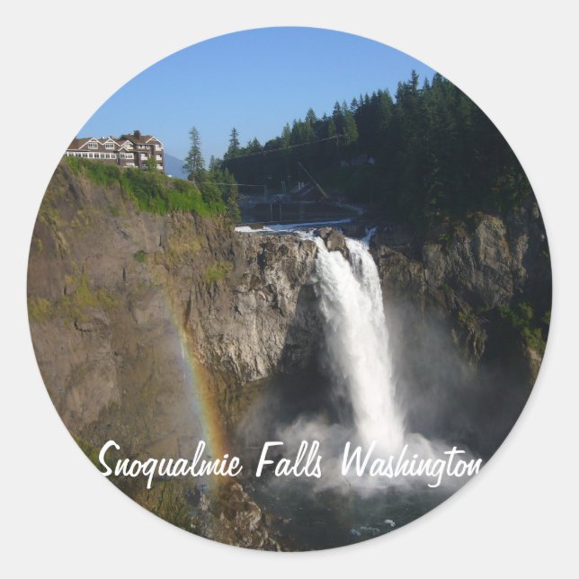 Snoqualmie Falls Classic Round Sticker (Front)