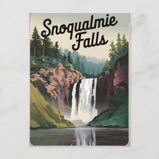 Snoqualmie Falls Vintage Postcard