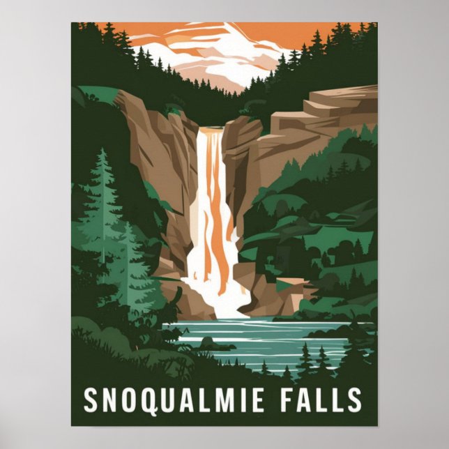 Snoqualmie Falls, WA Poster (Front)