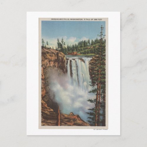 Snoqualmie Falls WA _ View of Falls at Top Postcard