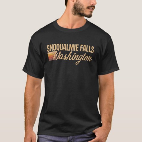 Snoqualmie Falls Washington Waterfall T_Shirt