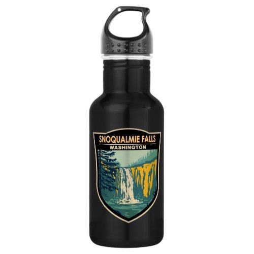 Snoqualmie Falls Washington Waterfall Vintage Stainless Steel Water Bottle