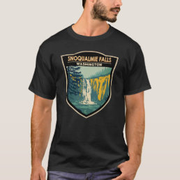 Snoqualmie Falls Washington Waterfall Vintage  T-Shirt