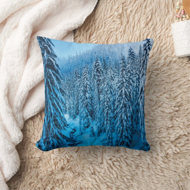 Snoqualmie Pass, Washington State. Throw Pillow (Blanket)