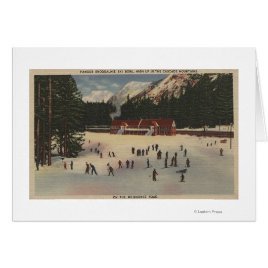 Snoqualmie Ski Area, WA - View of Ski Cards (Front Horizontal)