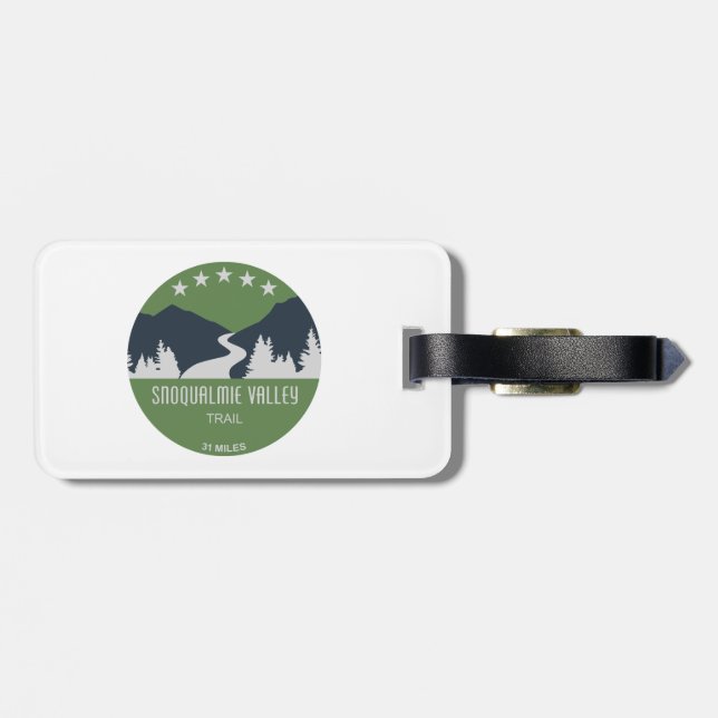 Snoqualmie Valley Trail Washington State Luggage Tag (Back Horizontal)