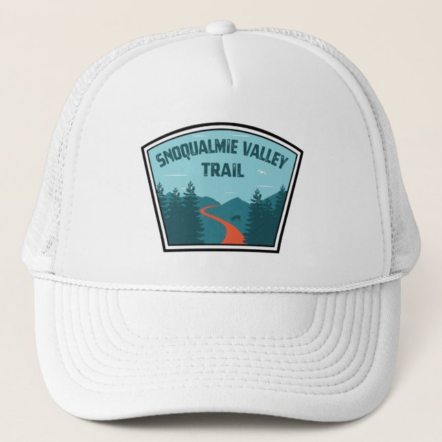 Snoqualmie Valley Trail Washington State Trucker Hat (Front)