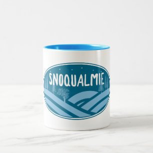 Snoqualmie Washington Outdoors Two-Tone Coffee Mug