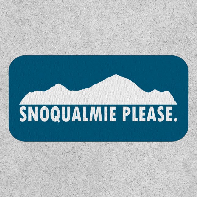 Snoqualmie Washington Please Patch (Front)