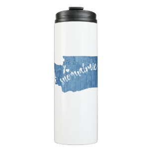 Snoqualmie Washington Wood Grain Thermal Tumbler