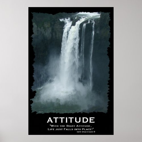 Snoqualmie Waterfall ATTITUDE Motivational Poster