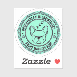 Snore Machine 3000 French Bulldog Tech Funny Dog Sticker