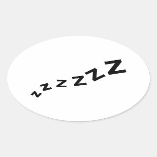 Snore zzz oval sticker