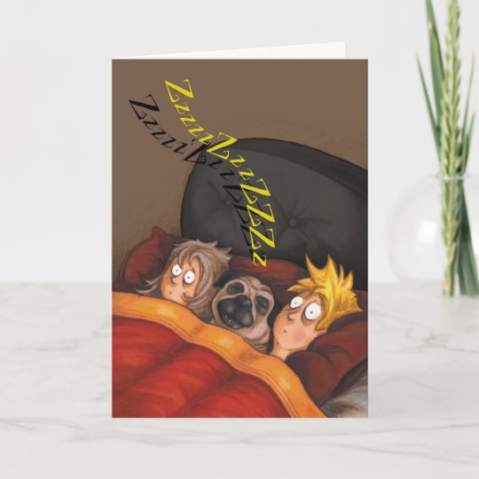 Snoring Pug - Funny Birthday Card | Zazzle.com