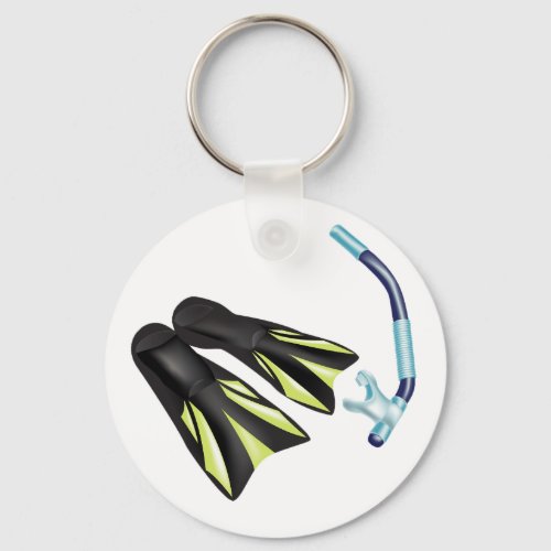 Snorkel And Flippers Keychain