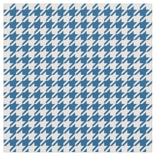 Snorkel Blue & White Houndstooth Fabric