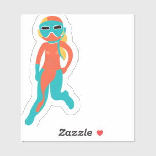 Snorkel chick sticker