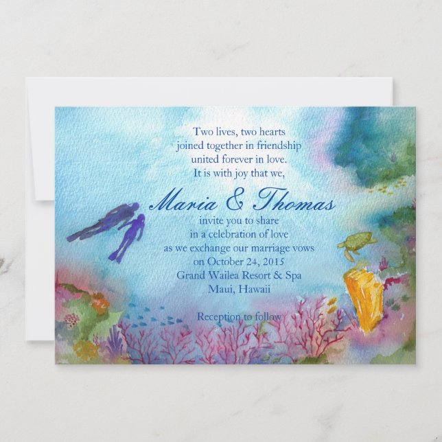 Snorkel Couple Invitation (Front)