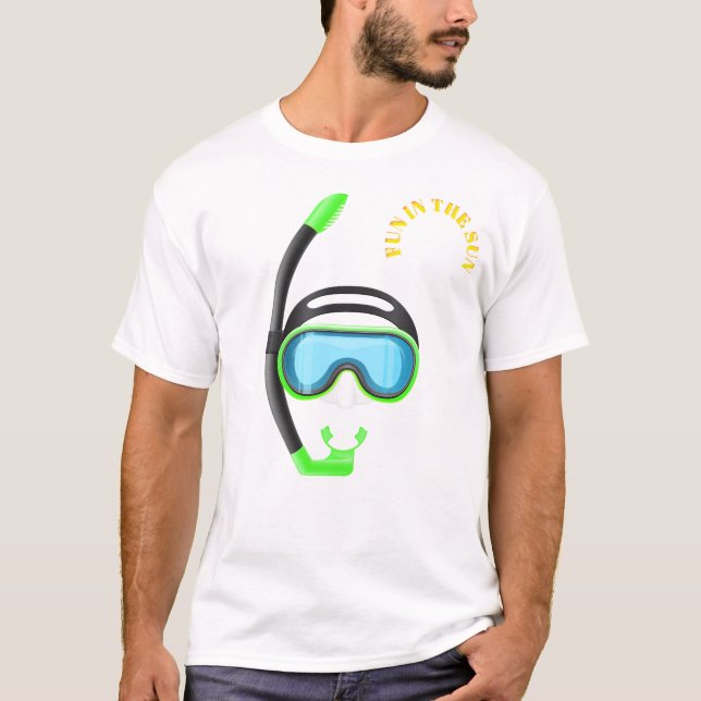 snorkel fun in the sun summer snorkelling tshirt (Front)